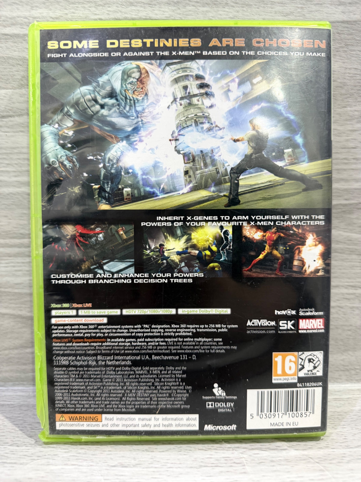 X-Men Destiny Microsoft Xbox 360 No Manual PAL UK Tested Working
