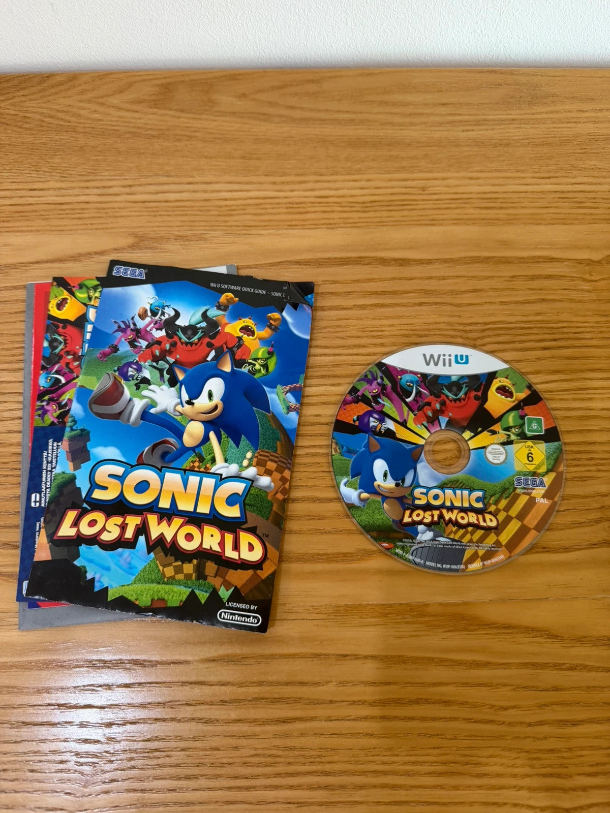 originals Sonic Lost World Deadly Six Edition Nintendo Wii U game with original case and manual.