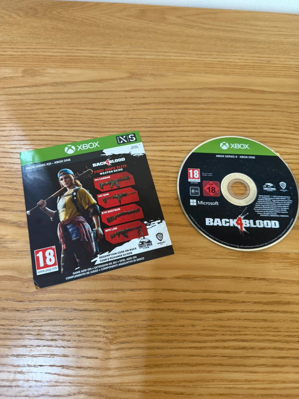 originals Back 4 Blood Xbox One game case with cover art and disc in very good condition