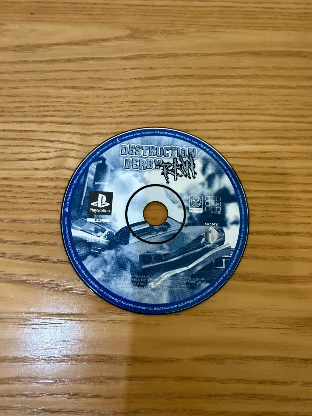 originals Destruction Derby Raw PS1 game case with cover art and disc included