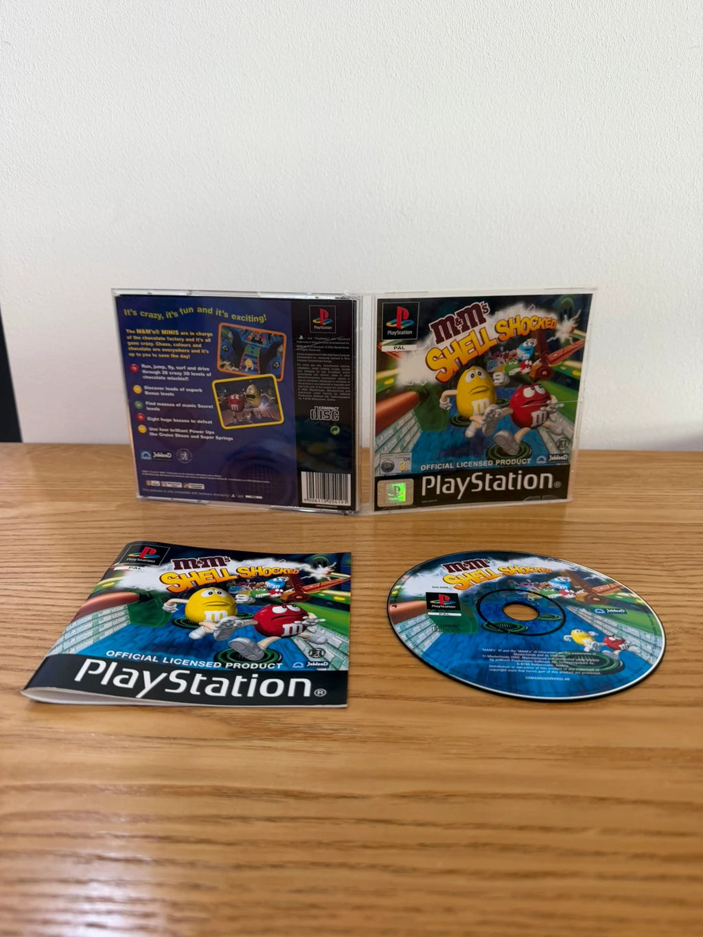 originals M&M's Shell Shocked PS1 game complete with manual and original case