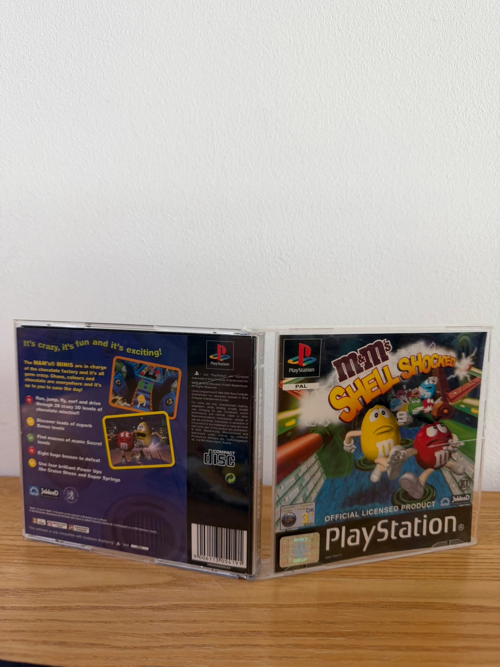 originals M&M's Shell Shocked PS1 game complete with manual and original case