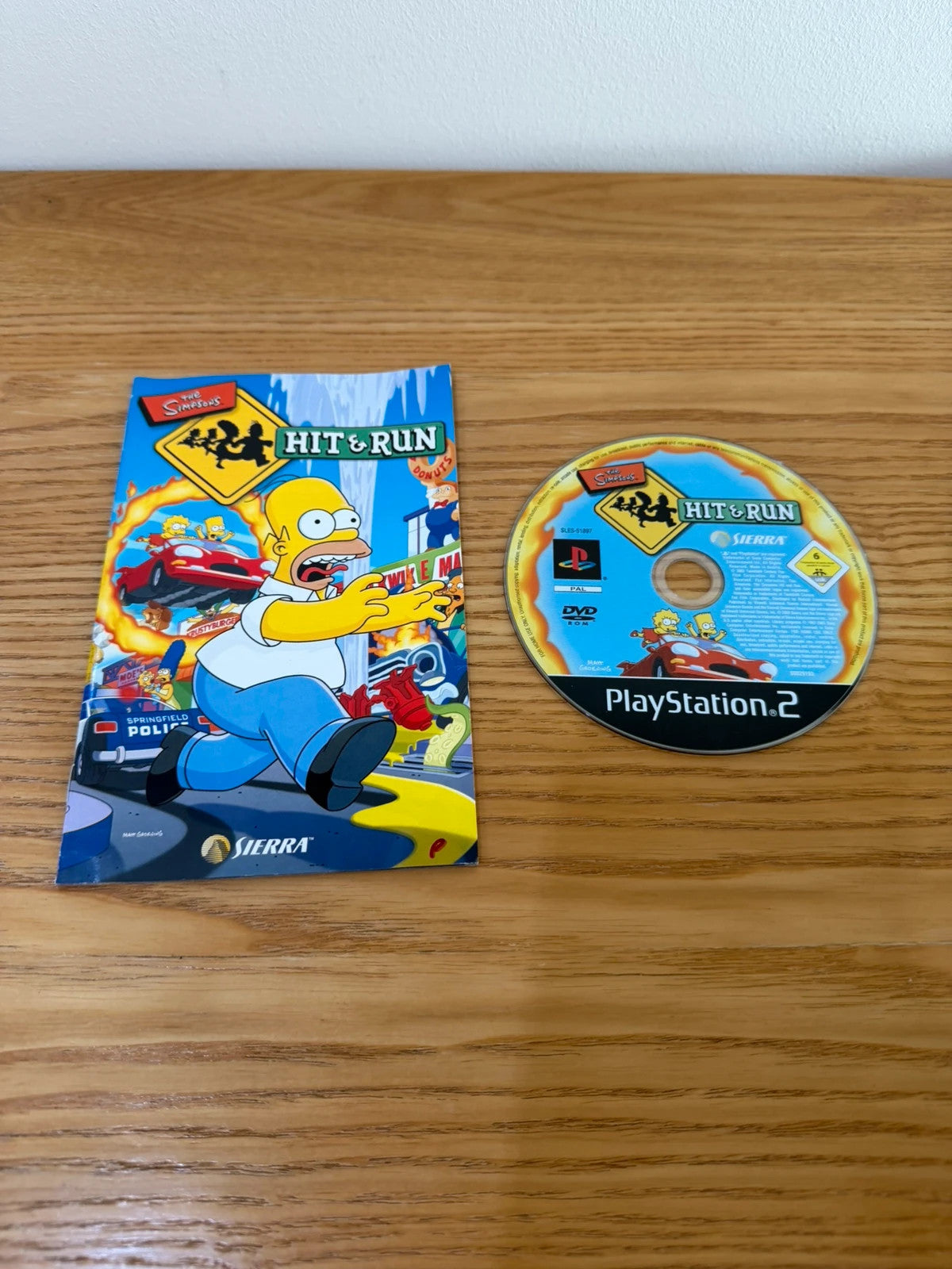 originals video game accessory The Simpsons Hit & Run PS2 complete with manual