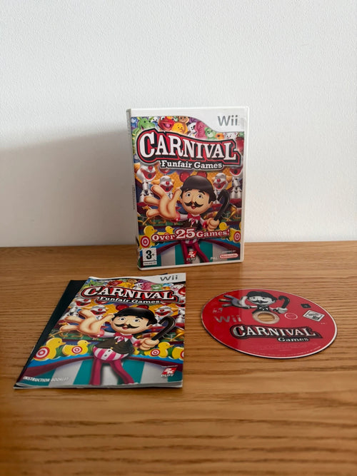 originals video game accessories Carnival: Funfair Games Nintendo Wii complete with manual and case