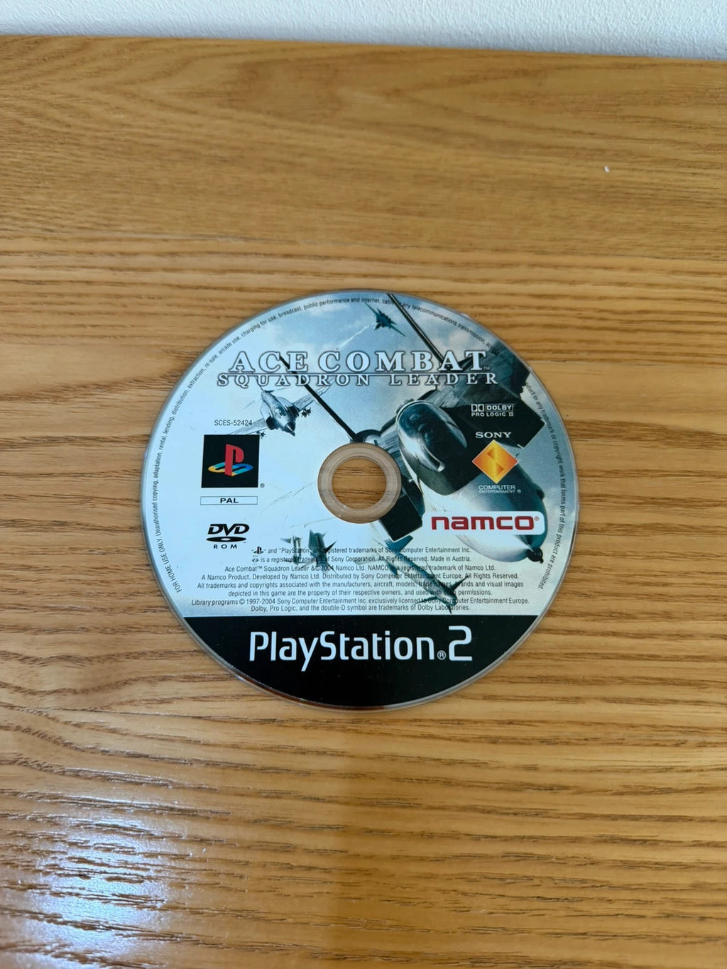 originals Ace Combat Squadron Leader PS2 game disc with original case and cover art