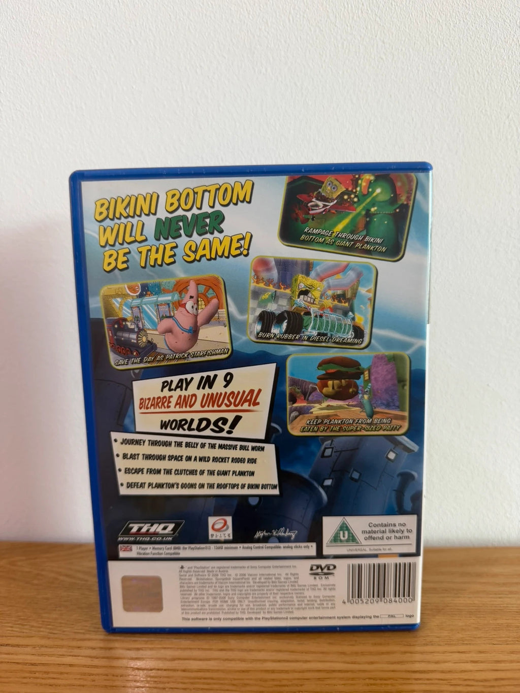 Multiples SpongeBob SquarePants PS2 game with colorful cover art and manual included.