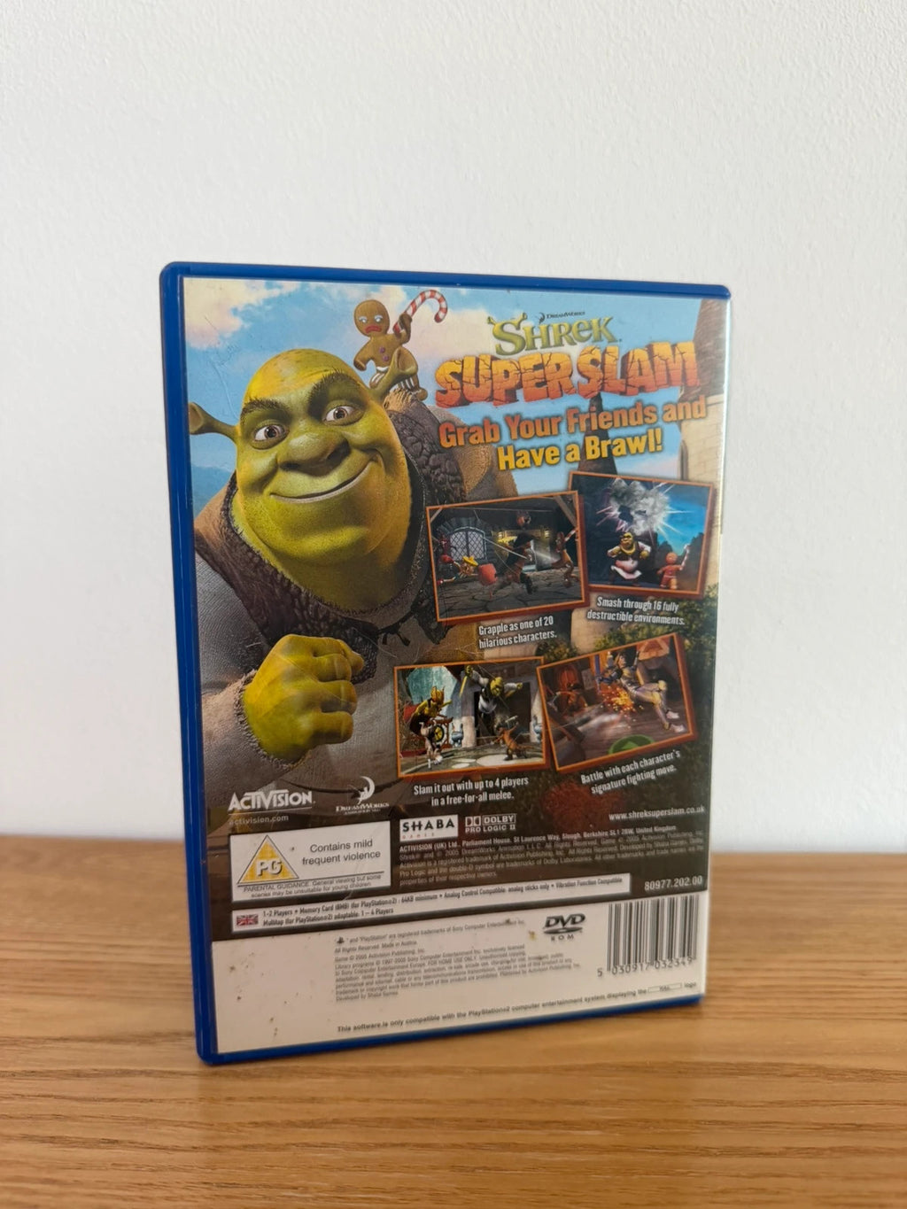 Multiples Shrek SuperSlam video game PS2 complete with manual and original case.
