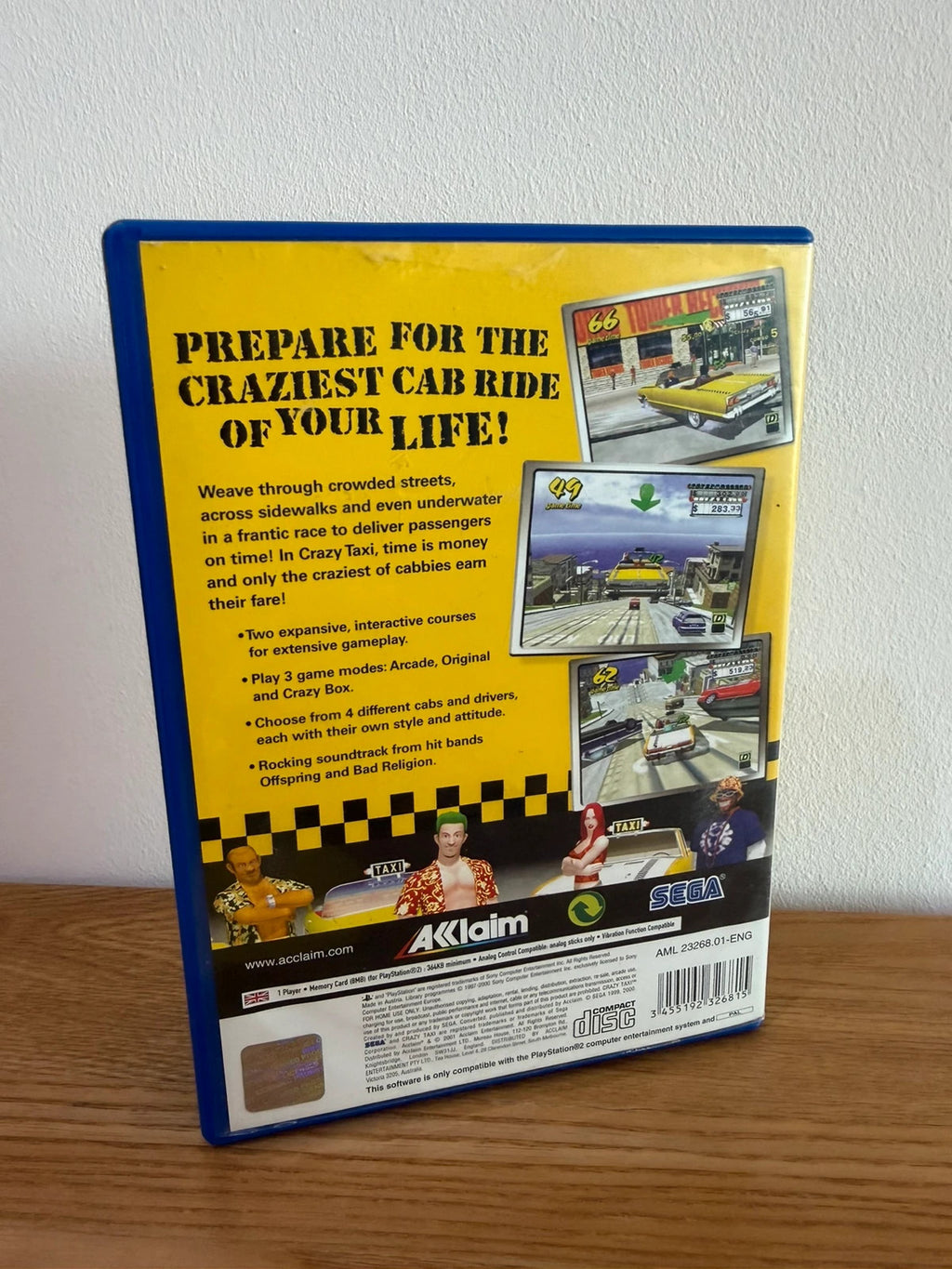 Multiples Crazy Taxi PS2 game complete with manual, very good condition, slight surface marks.