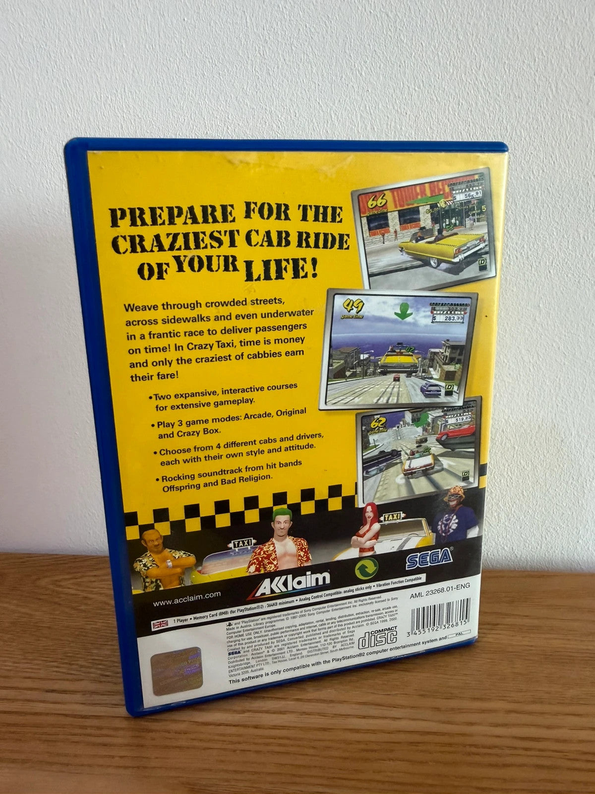 Multiples Crazy Taxi PS2 game complete with manual, very good condition, slight surface marks.