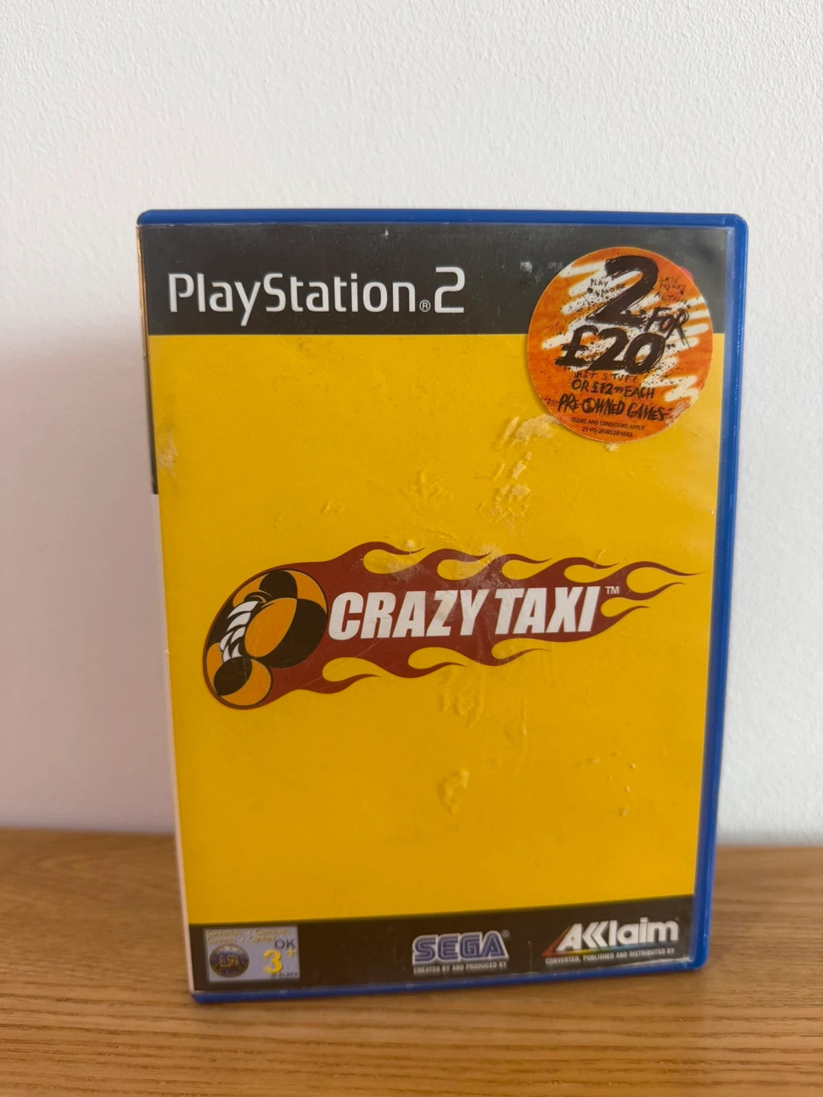 Multiples Crazy Taxi PS2 game complete with manual, very good condition, slight surface marks.