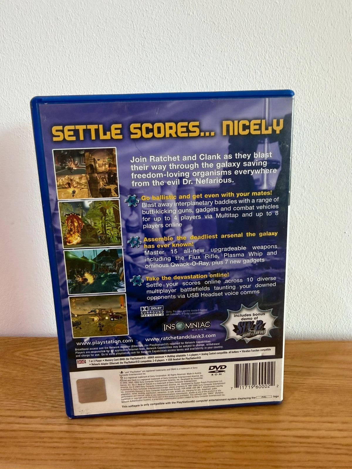 Multiples video game accessories Ratchet & Clank 3 PS2 complete with manual and case.