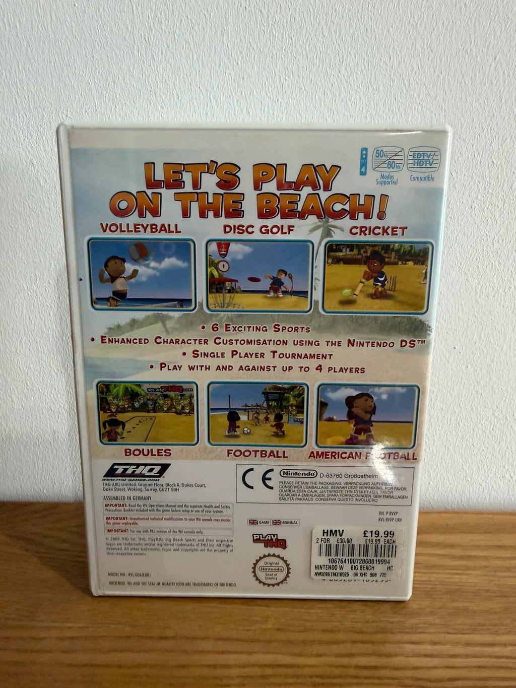 Big Beach Sports Nintendo Wii game complete with manual and original case.