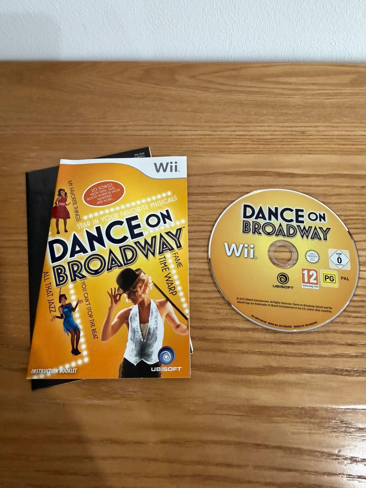 Dance On Broadway Nintendo Wii game complete with case, disc, cover, and manual.