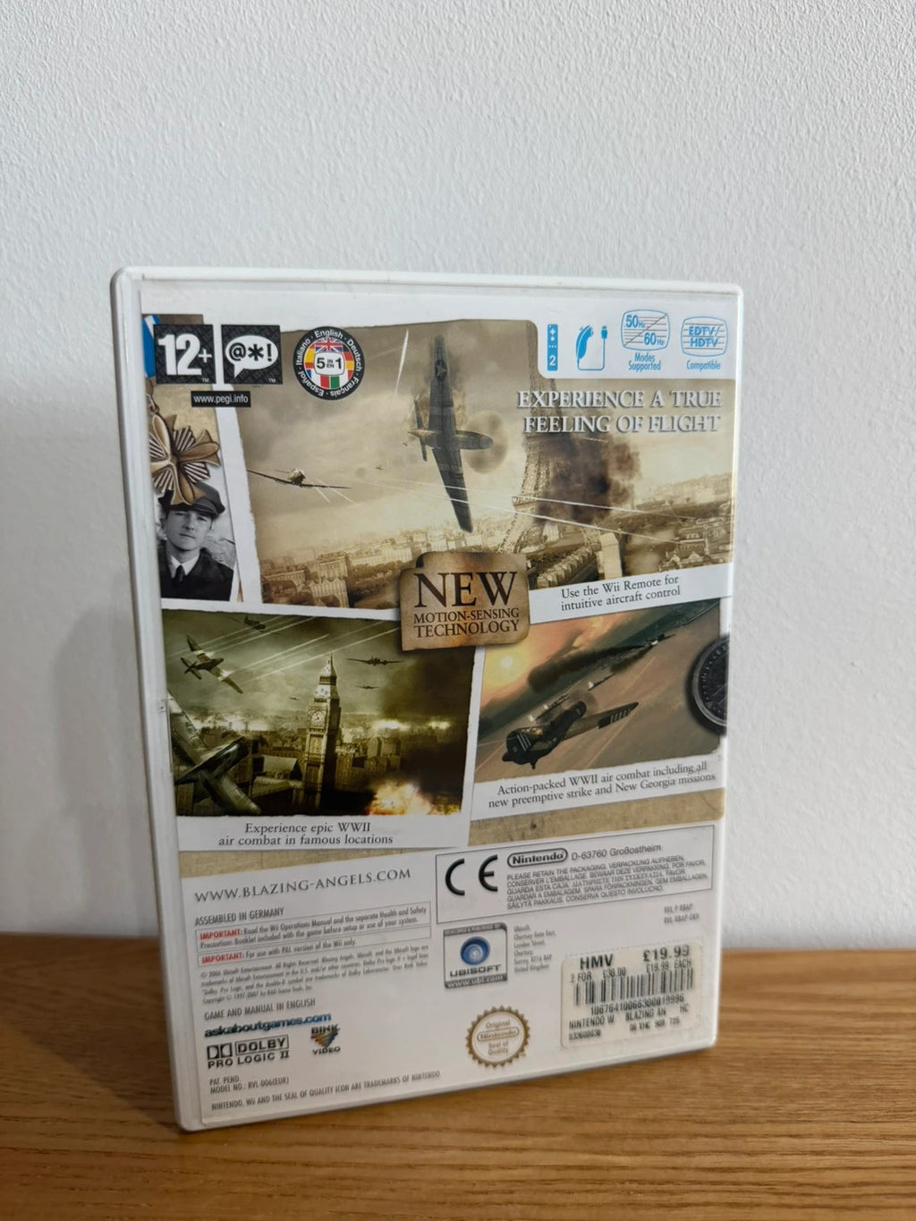Blazing Angels WWII video game for Nintendo Wii with case, disc, and manual included.