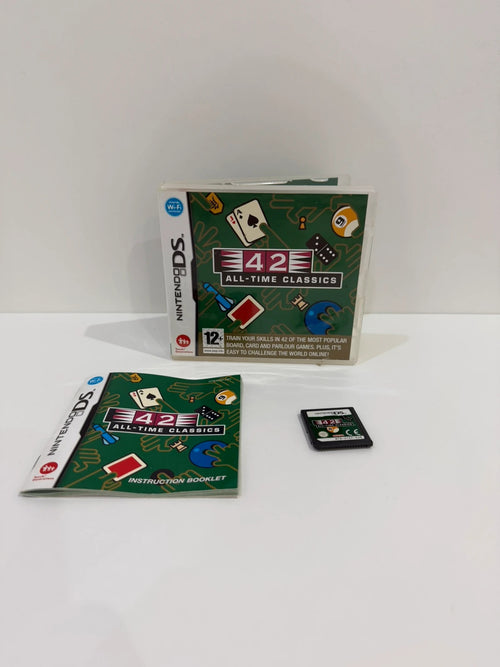 42 All Time Classics Nintendo DS game cartridge with original case and manual.