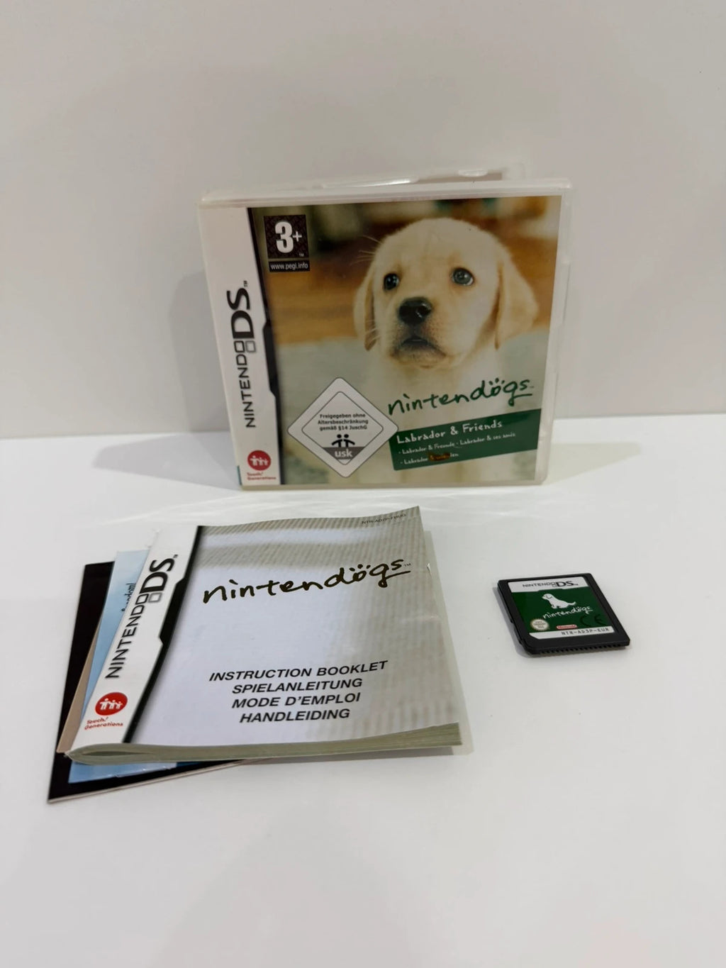 Nintendogs Labrador & Friends Nintendo DS game cartridge with original case and manual.