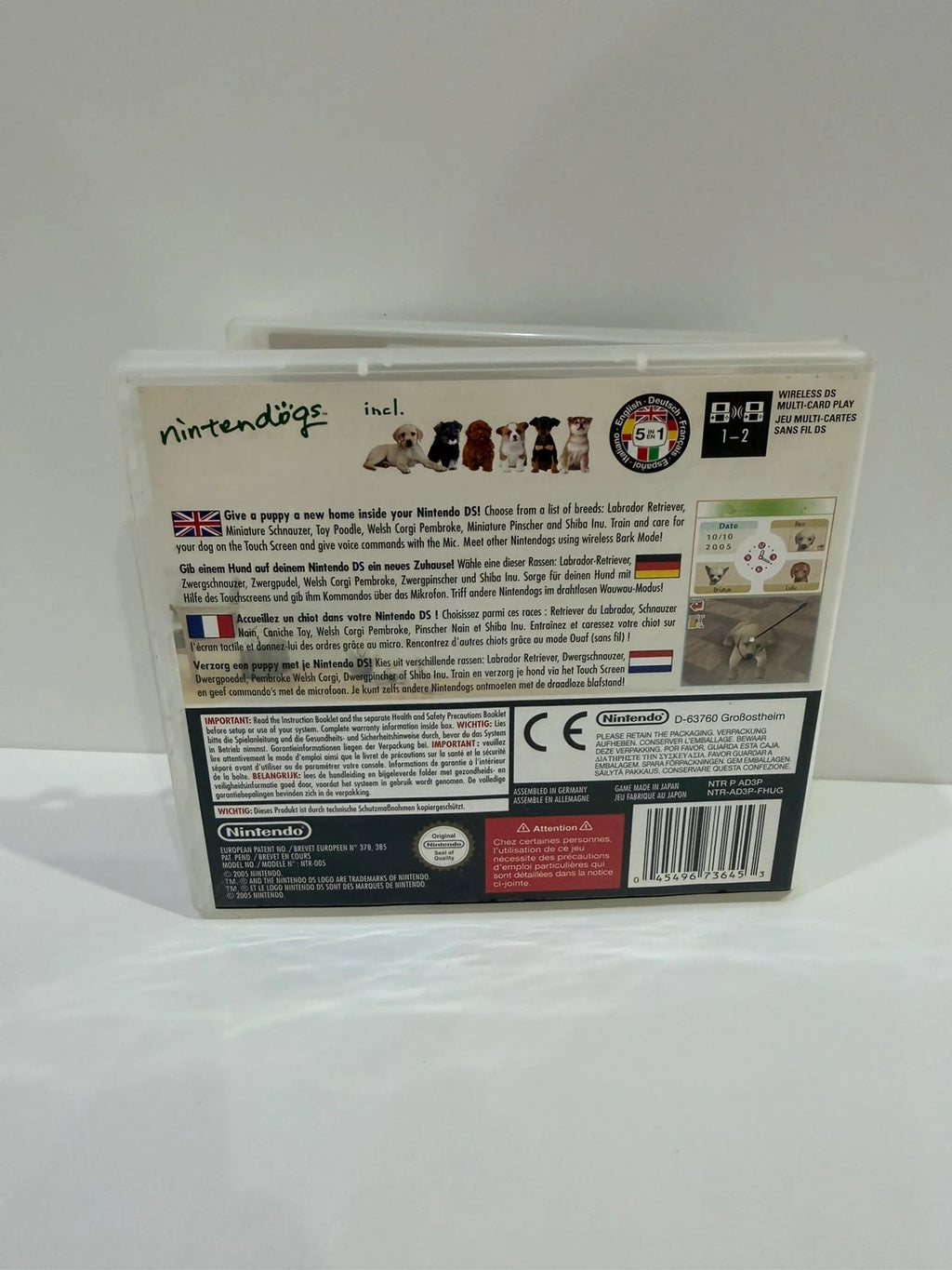 Nintendogs Labrador & Friends Nintendo DS game cartridge with original case and manual.