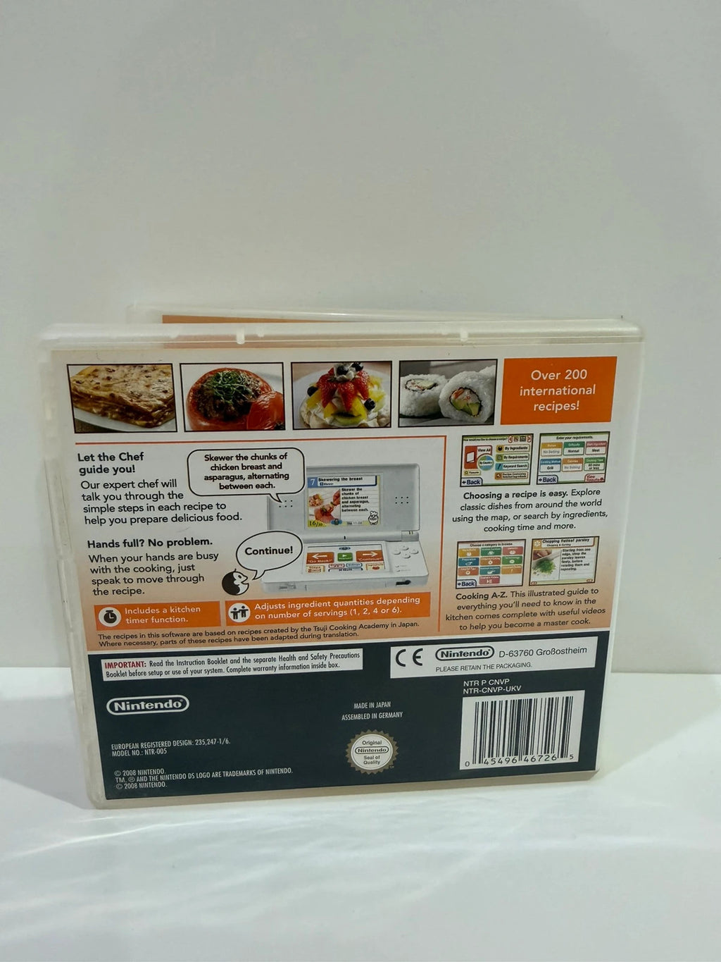 Nintendo DS Cooking Guide video game complete with manual and original case.
