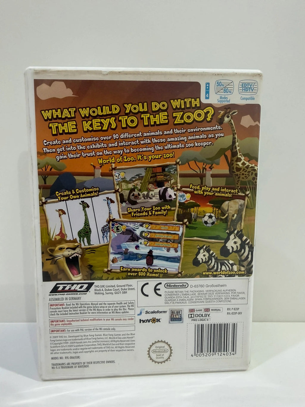 World Of Zoo Nintendo Wii game complete with manual and case, very good condition.