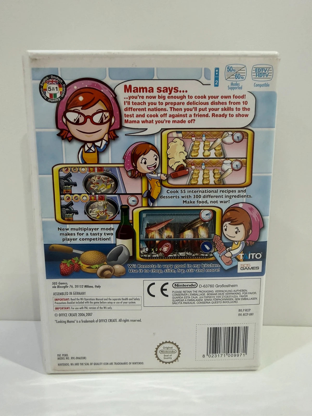 Cooking Mama video game for Nintendo Wii complete with manual and case.