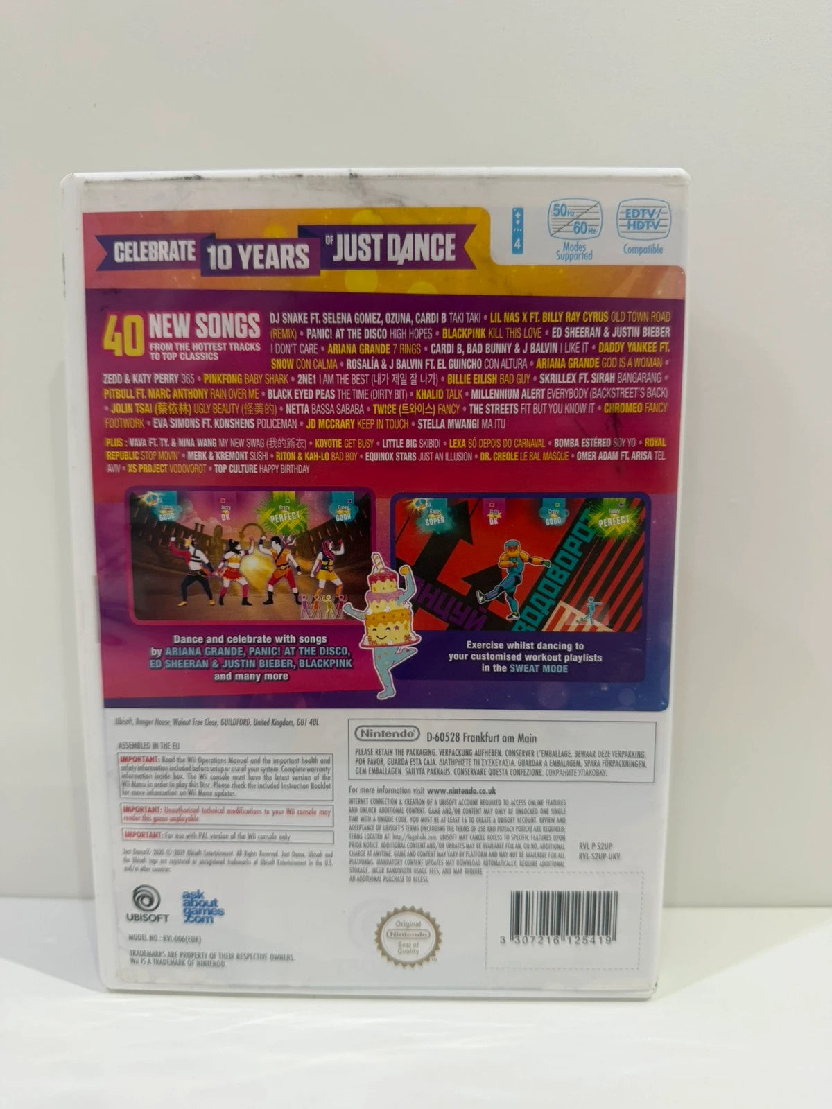 Just Dance 2020 Nintendo Wii game disc with manual and cover in very good condition.