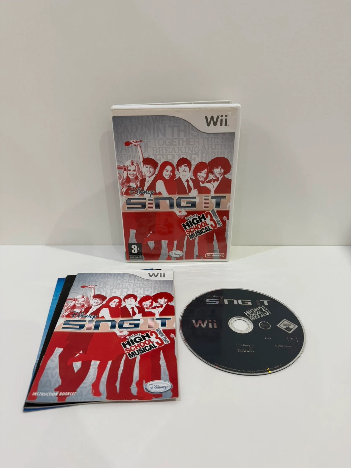 Disney Sing It High School Musical 3 video game for Nintendo Wii with manual and case.