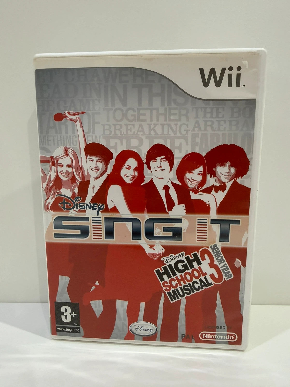 Disney Sing It High School Musical 3 video game for Nintendo Wii with manual and case.