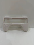 Value white Wii remote attachment with ergonomic design and compatibility for Nintendo Wii.