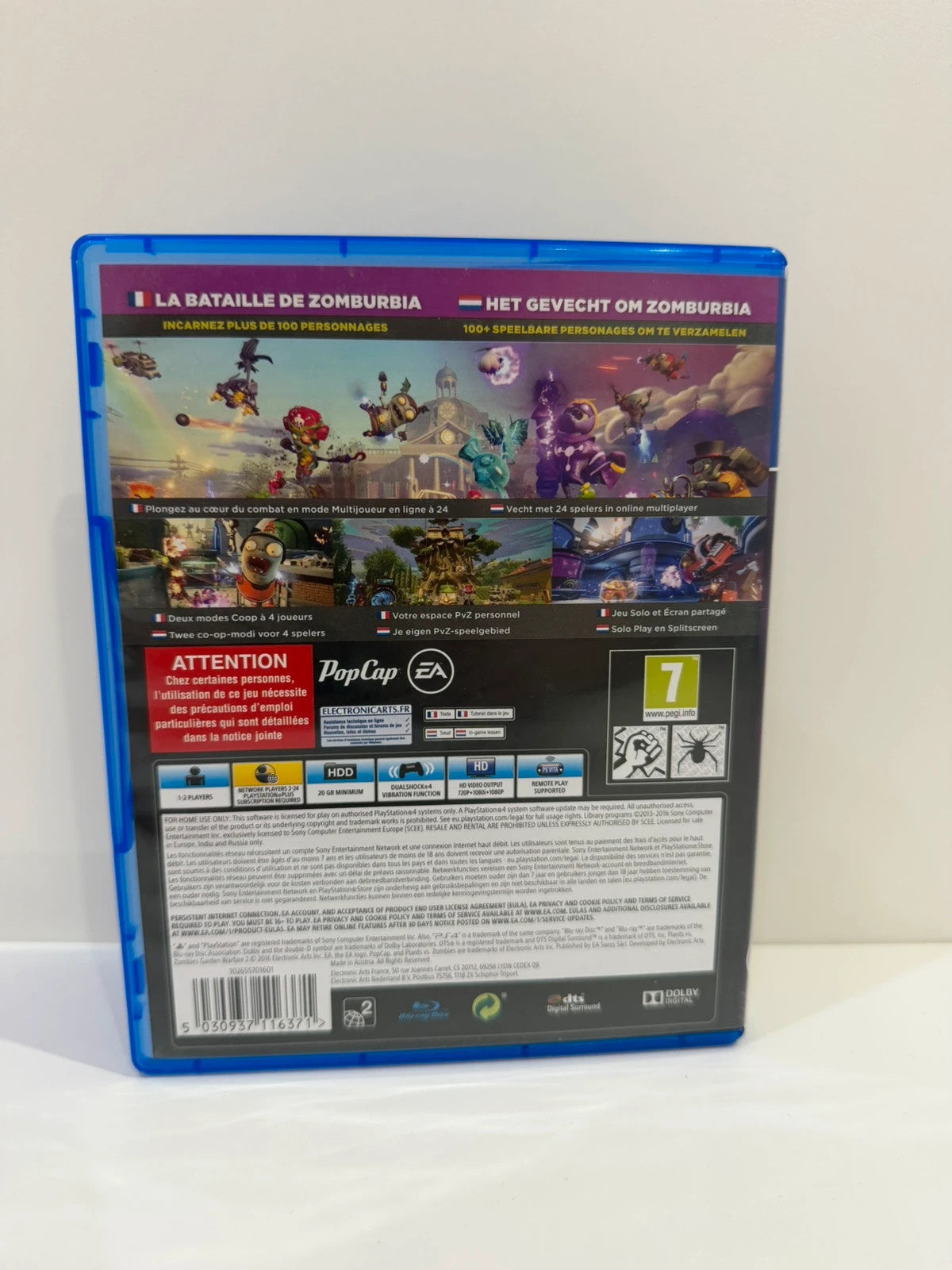 Plants Vs Zombies Garden Warfare 2 PS4 game disc and case in very good condition.