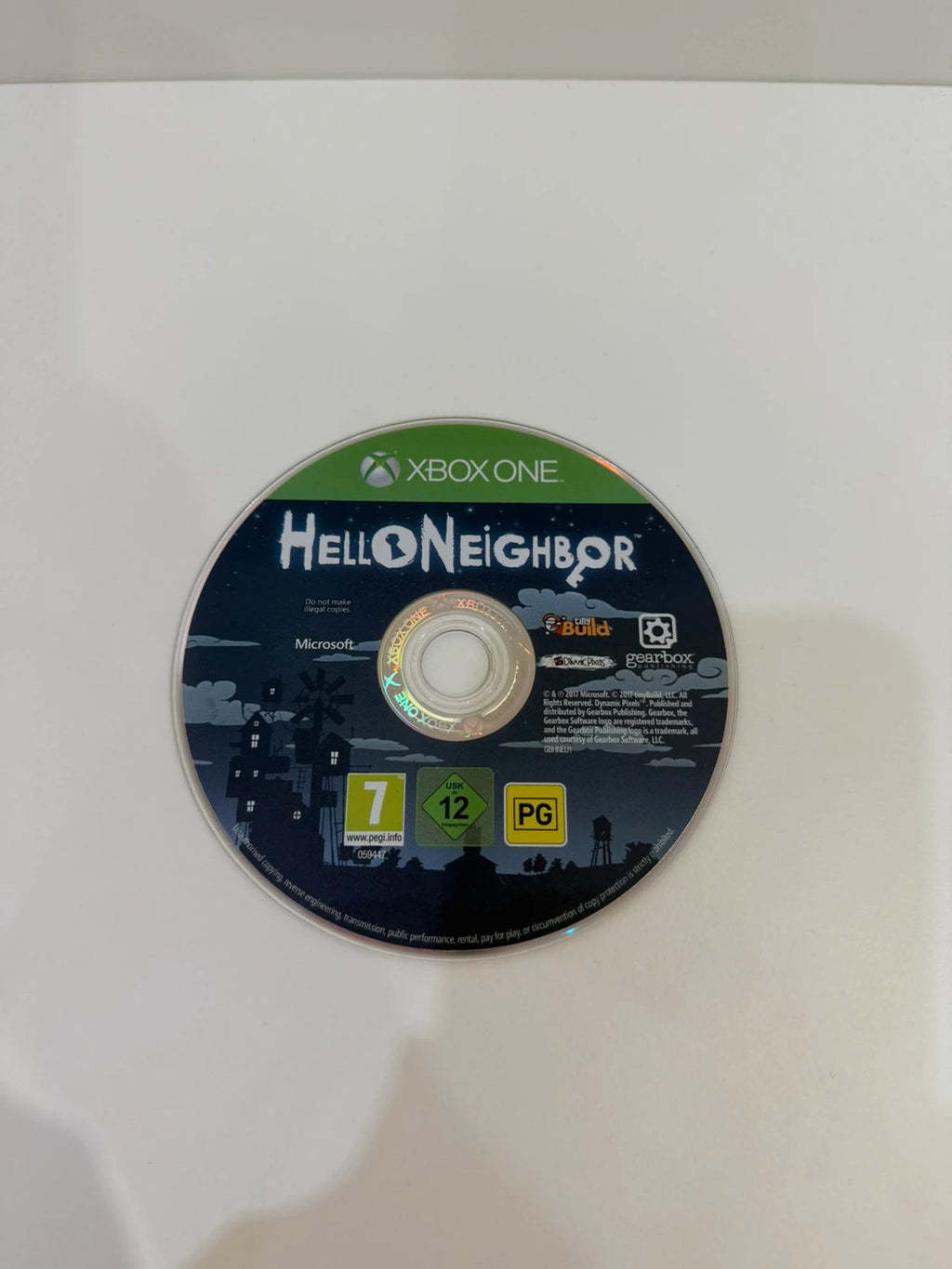 Hello Neighbour Xbox One game disc with case, very good condition, no manual.