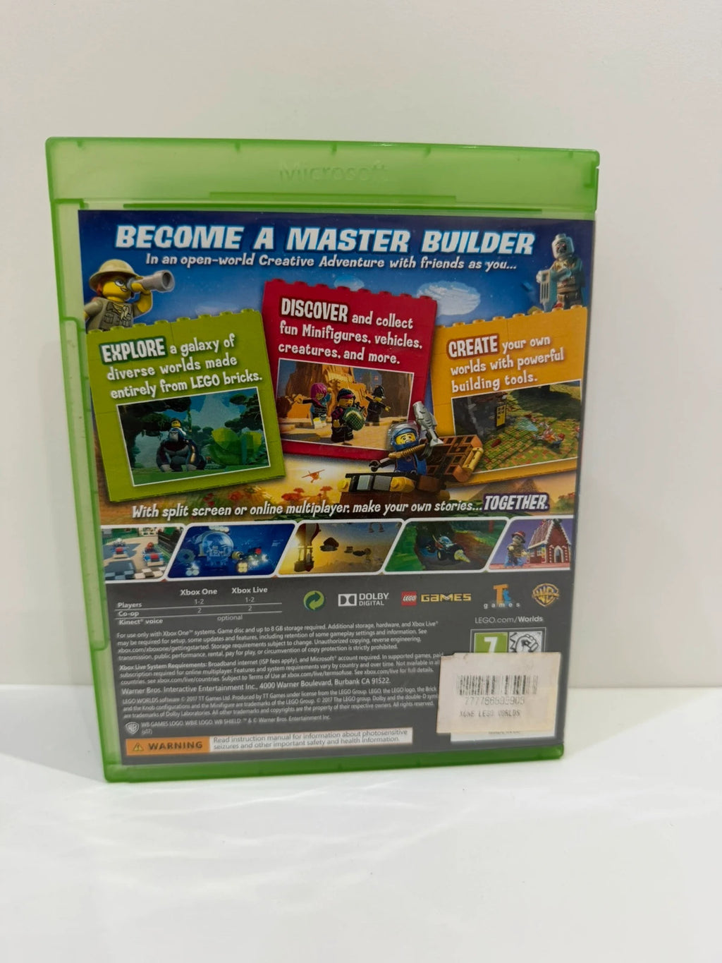 LEGO Worlds Xbox One game complete with manual, very good condition, light signs of use.