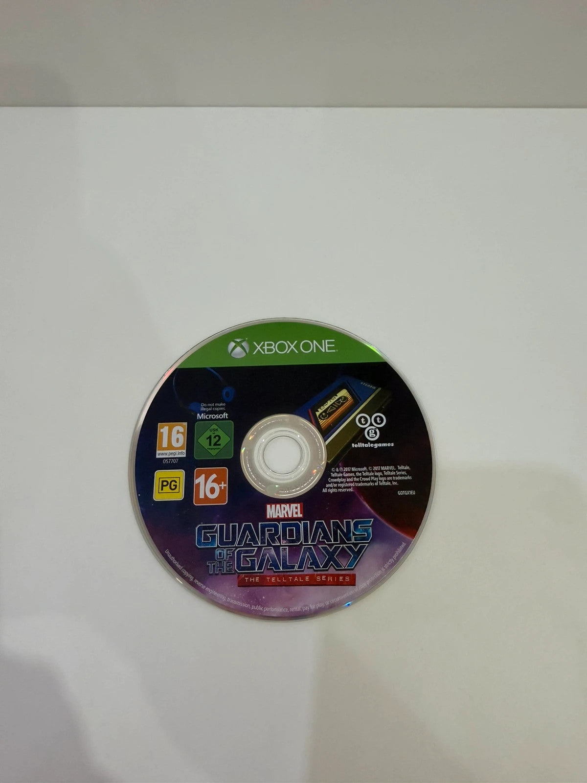 Marvel Guardians of the Galaxy Xbox One game disc and case, very good condition.