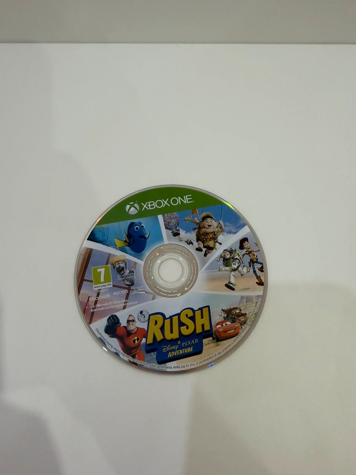Rush A Disney Pixar Adventure Xbox One game disc and case in very good condition.