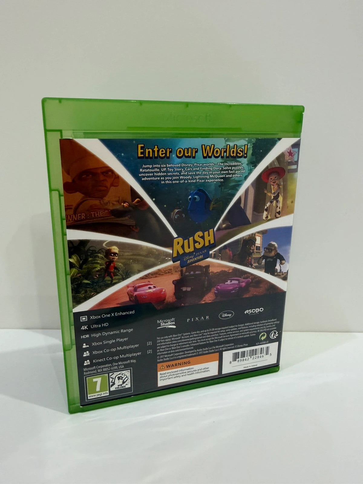 Rush A Disney Pixar Adventure Xbox One game disc and case in very good condition.
