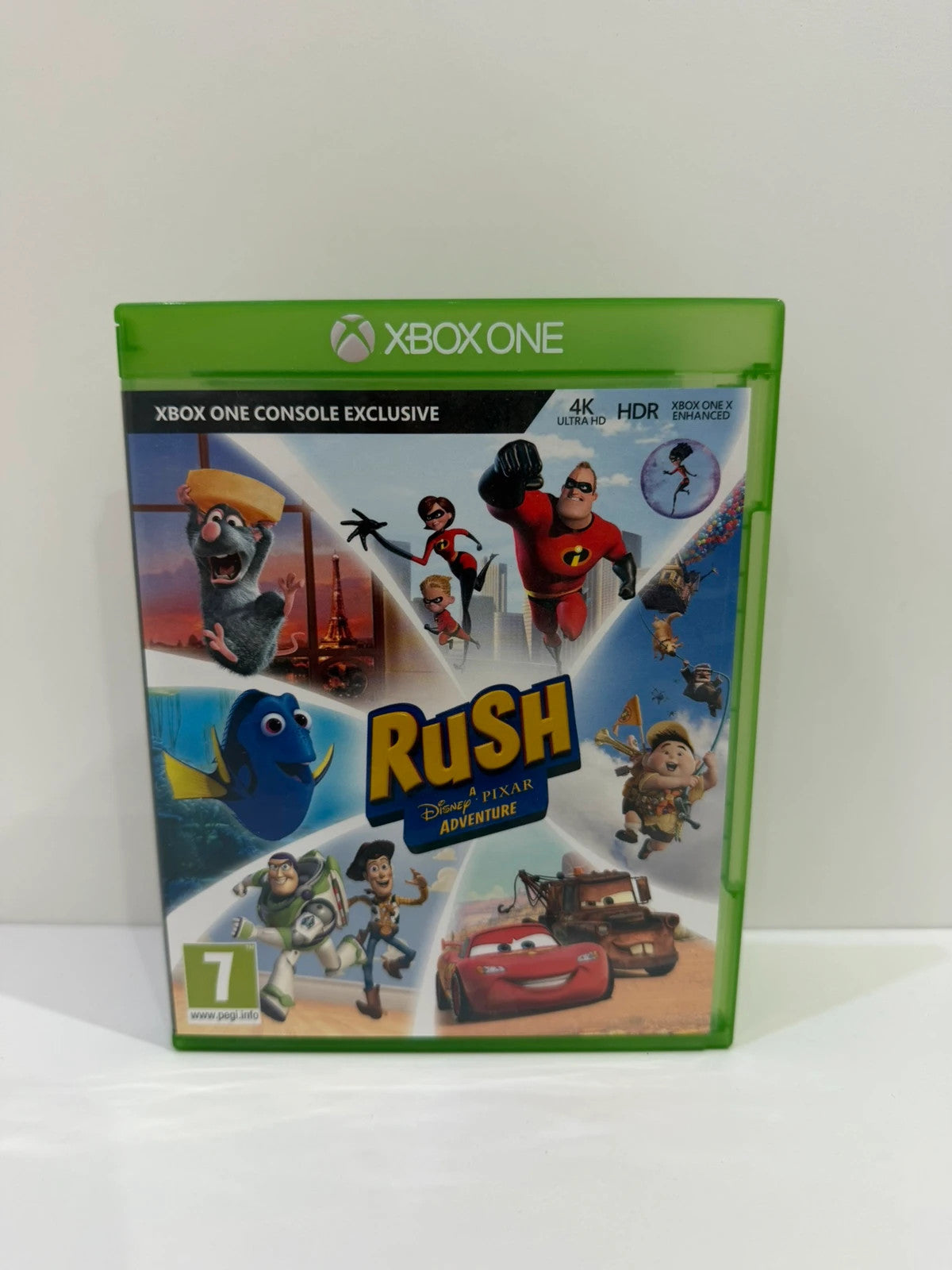 Rush A Disney Pixar Adventure Xbox One game disc and case in very good condition.