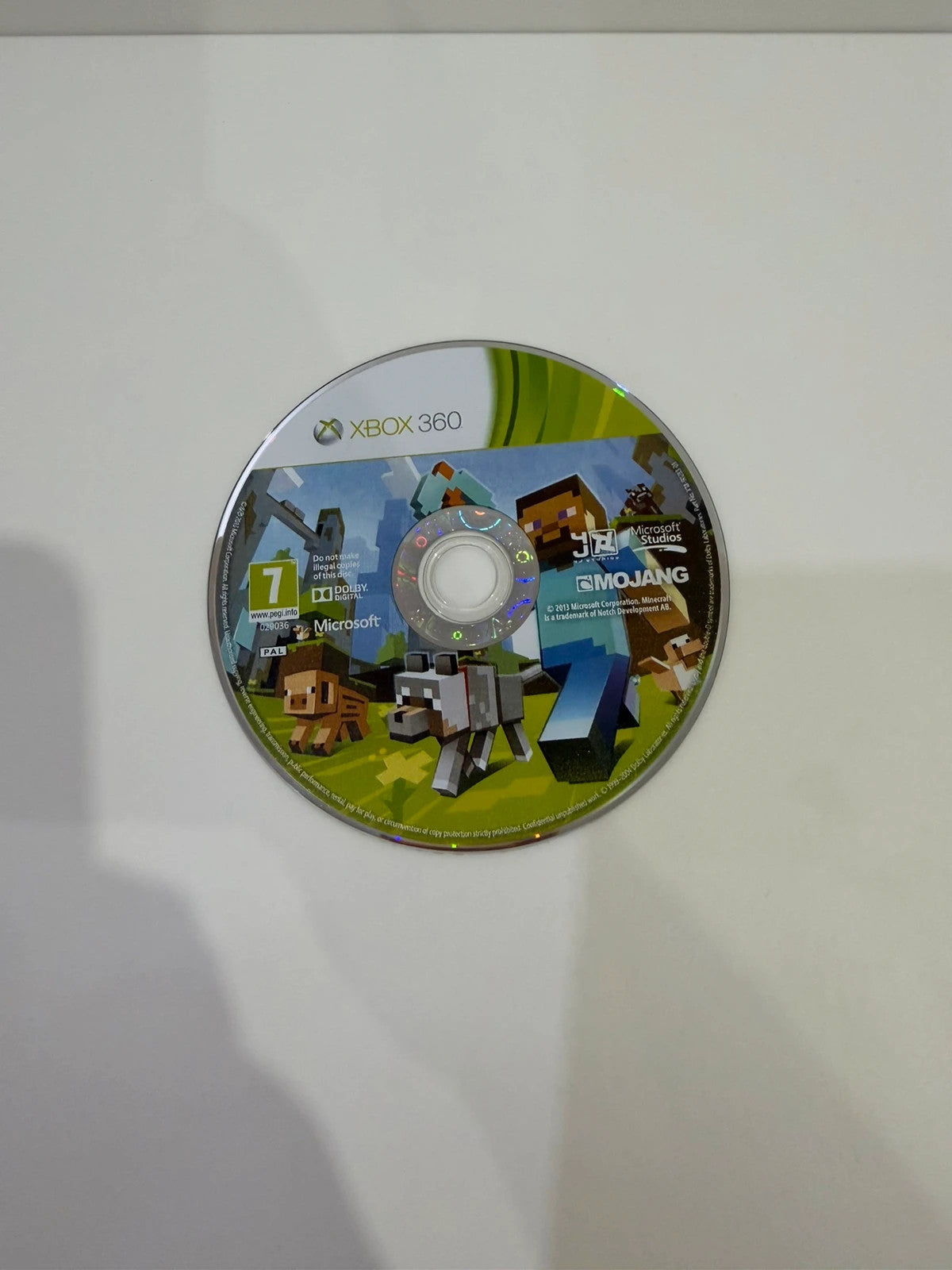 Minecraft Xbox 360 game disc and case in very good condition, no manual included.