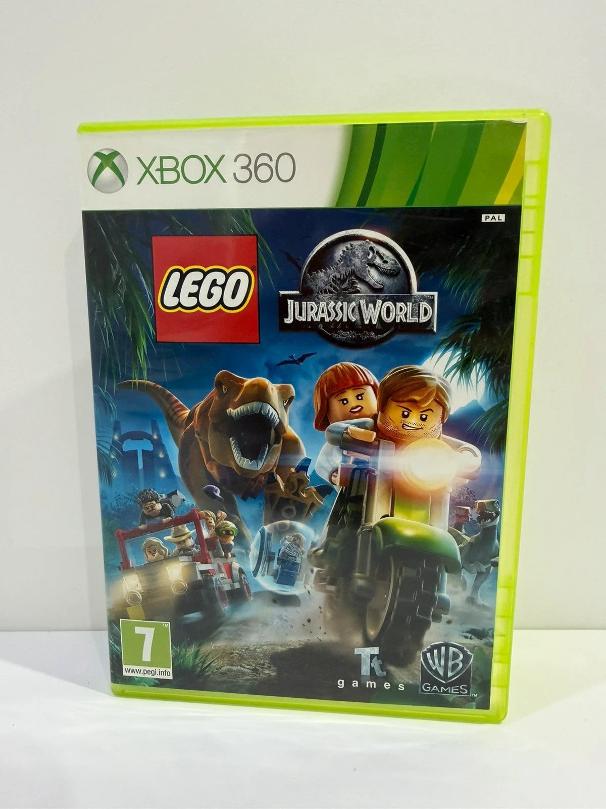 Lego Jurassic World video game for Xbox 360 with case, disc, and manual included.