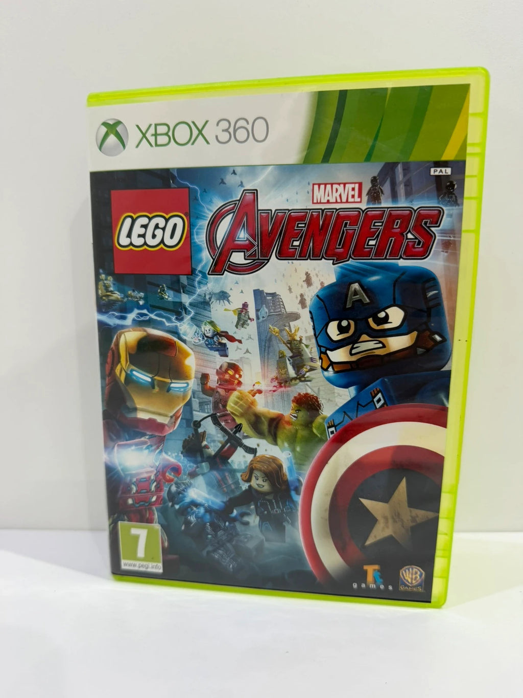 LEGO Marvel Avengers video game for Xbox 360, complete with case, disc, and manual.