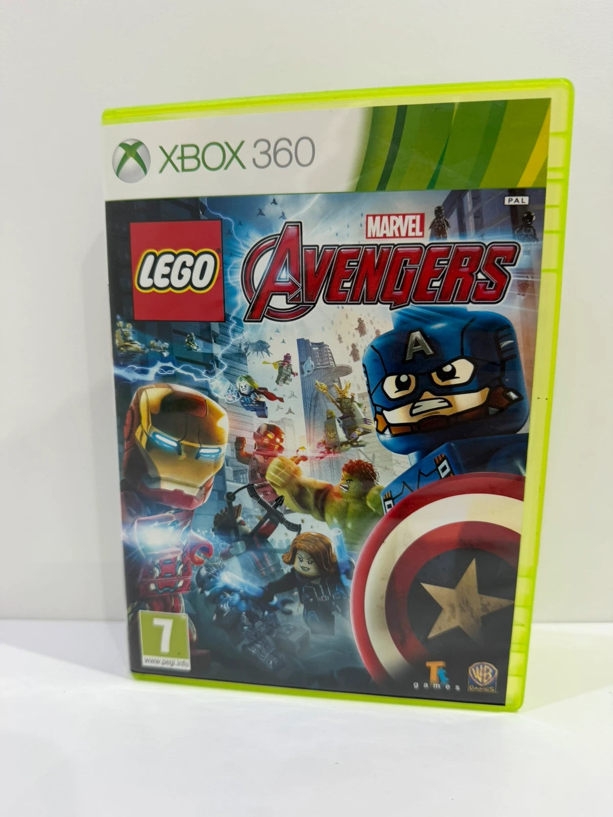 LEGO Marvel Avengers video game for Xbox 360, complete with case, disc, and manual.