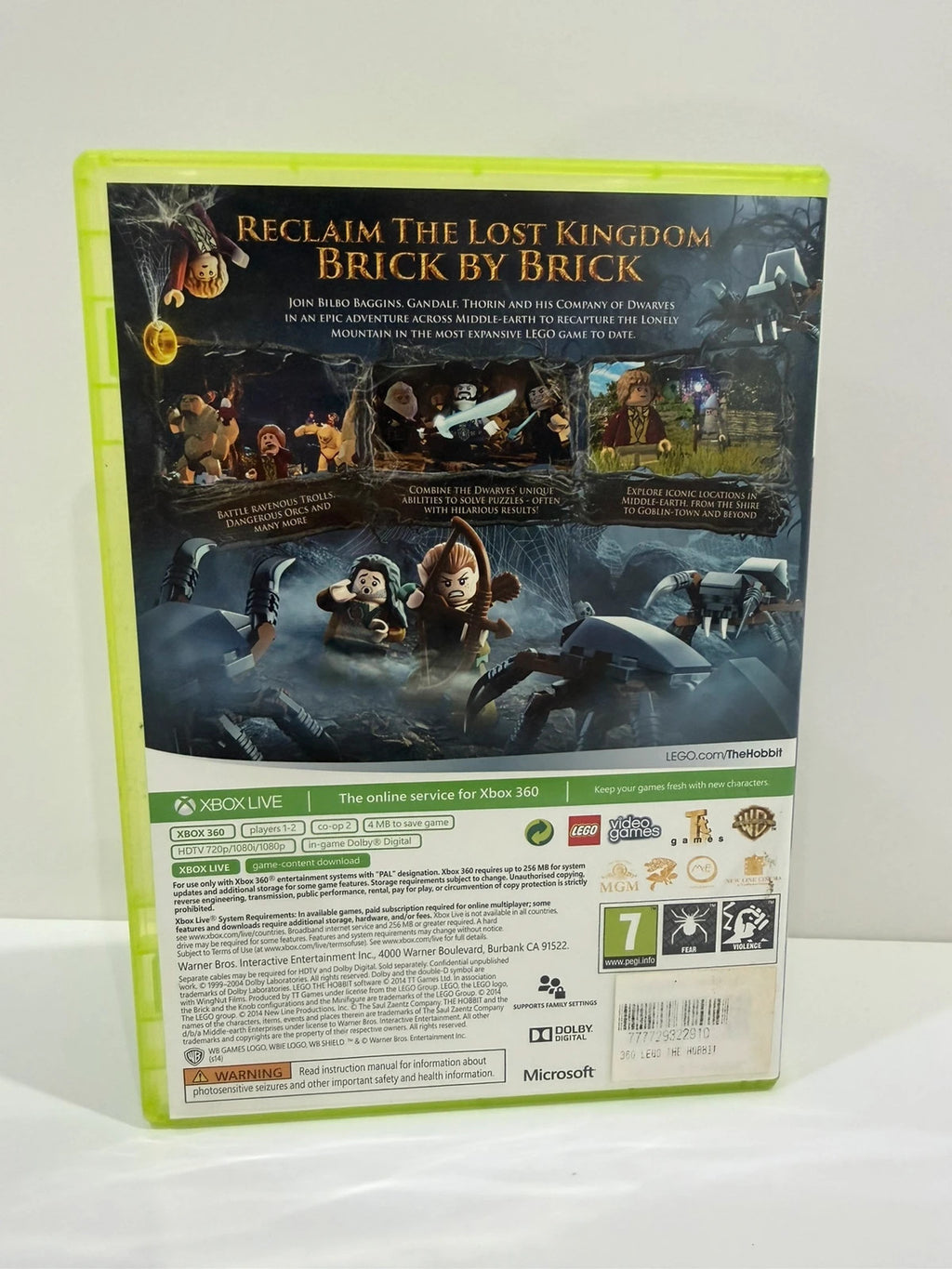 Lego The Hobbit Xbox 360 game complete with manual and case in very good condition.