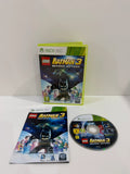 LEGO Batman 3 Xbox 360 game complete with case, disc, cover, and manual.
