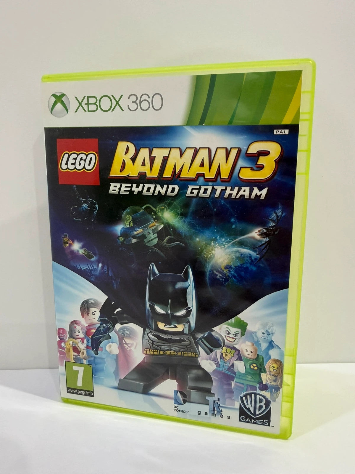 LEGO Batman 3 Xbox 360 game complete with case, disc, cover, and manual.