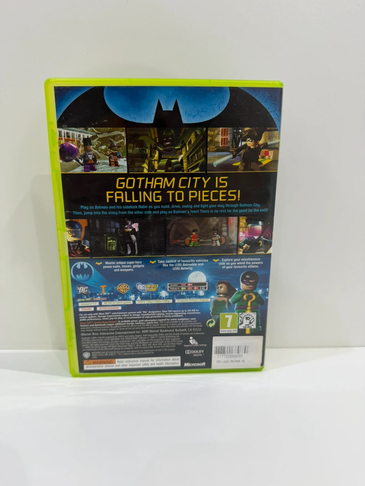 LEGO Batman video game for Xbox 360 with case, disc, and manual in very good condition.