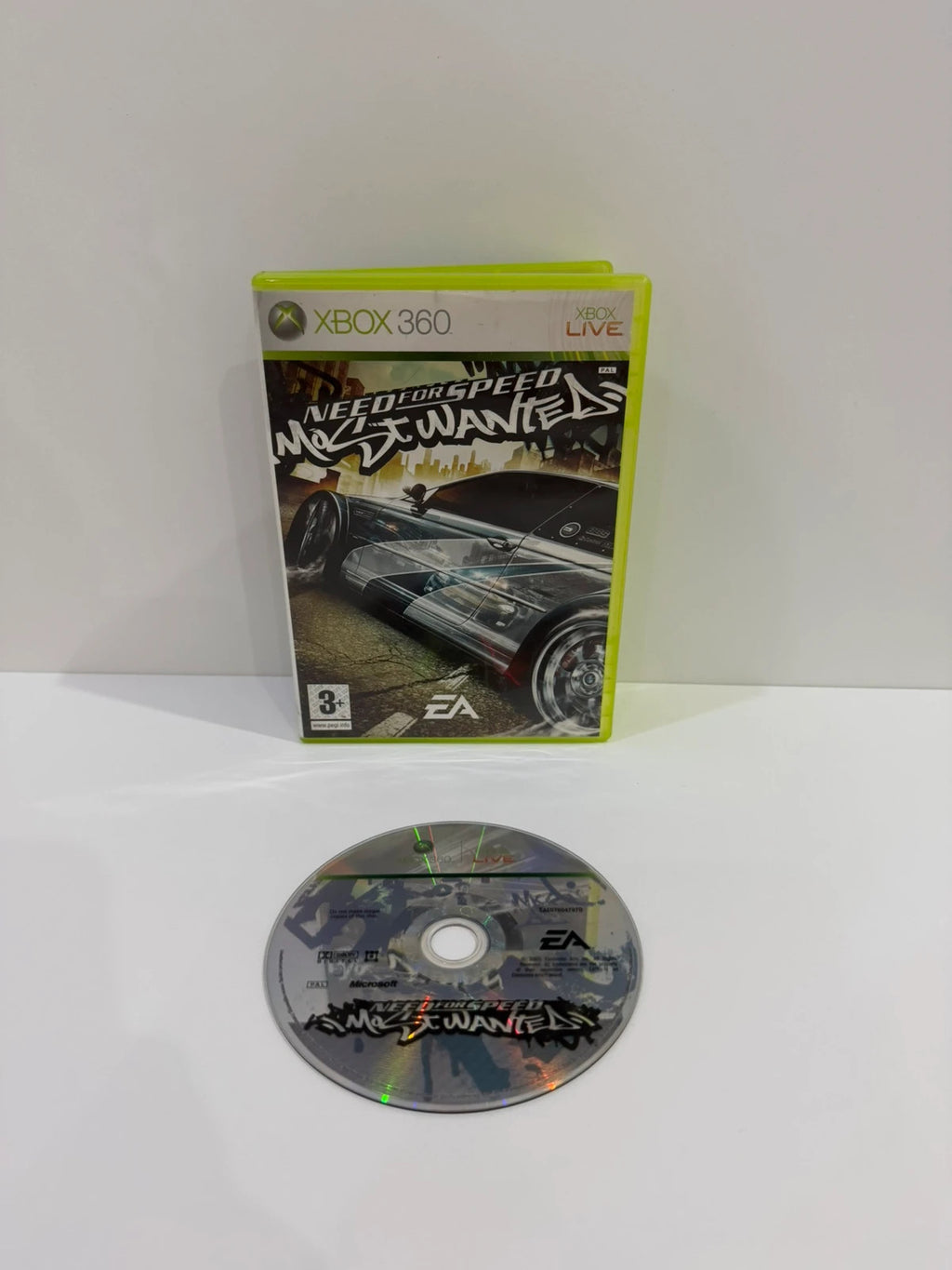 Need For Speed Most Wanted Xbox 360 game disc and case, 2005 release, very good condition.