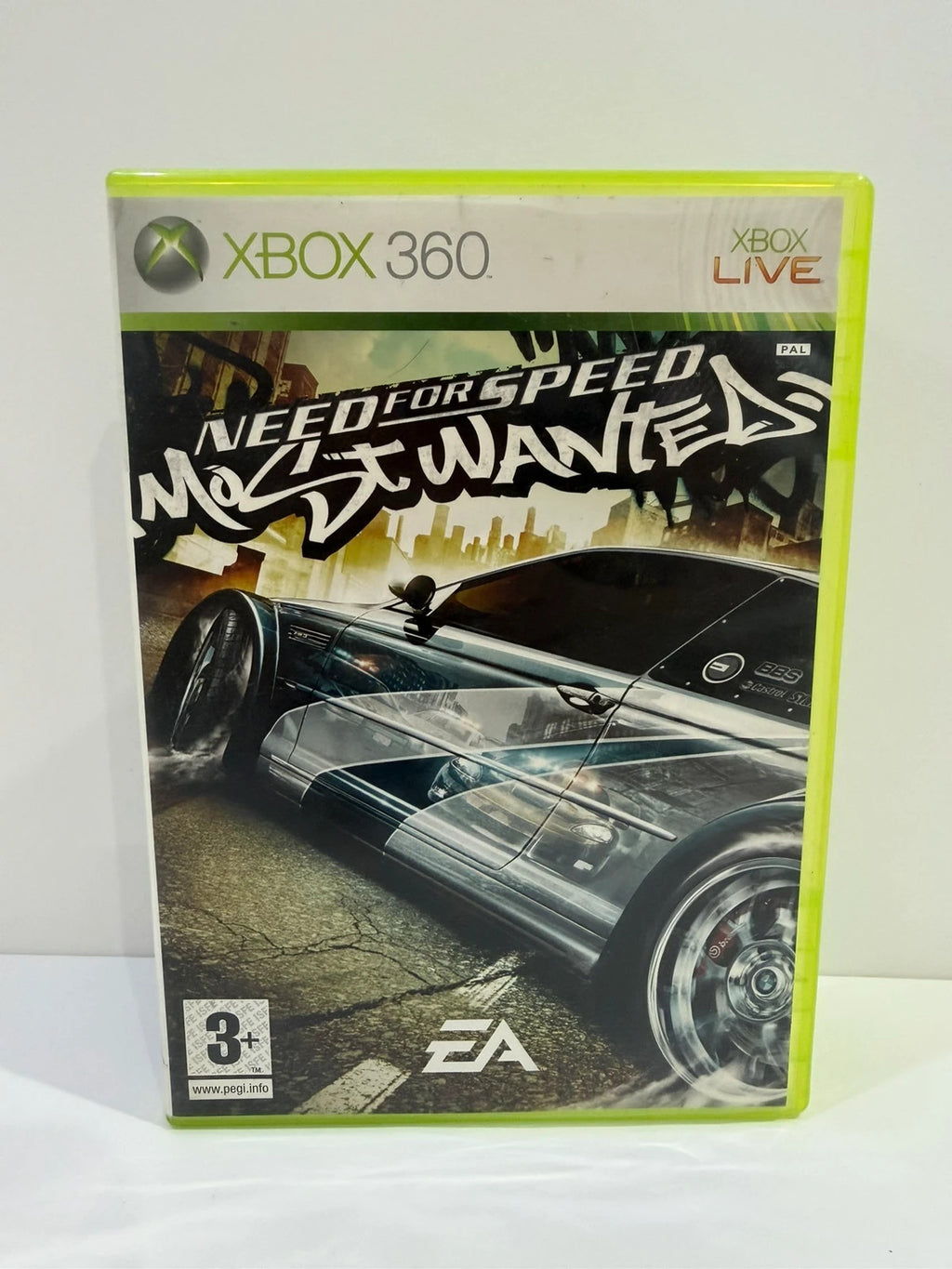 Need For Speed Most Wanted Xbox 360 game disc and case, 2005 release, very good condition.