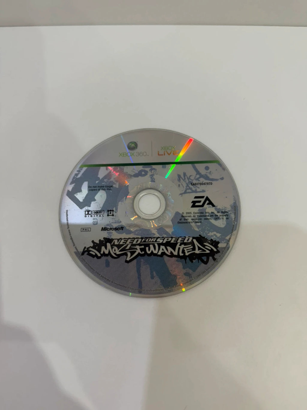 Need For Speed Most Wanted Xbox 360 game disc and case, 2005 release, very good condition.