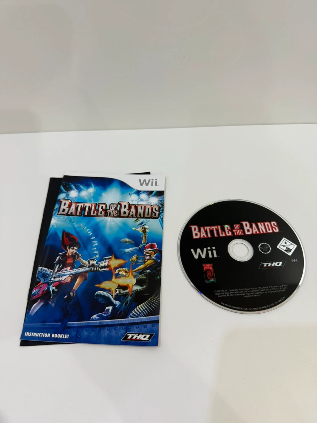Nintendo Wii Battle of the Bands game disc with manual and case in very good condition.