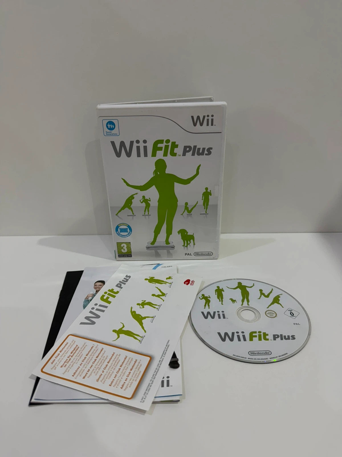Nintendo Wii Fit Plus game disc and case, very good condition, no manual included.