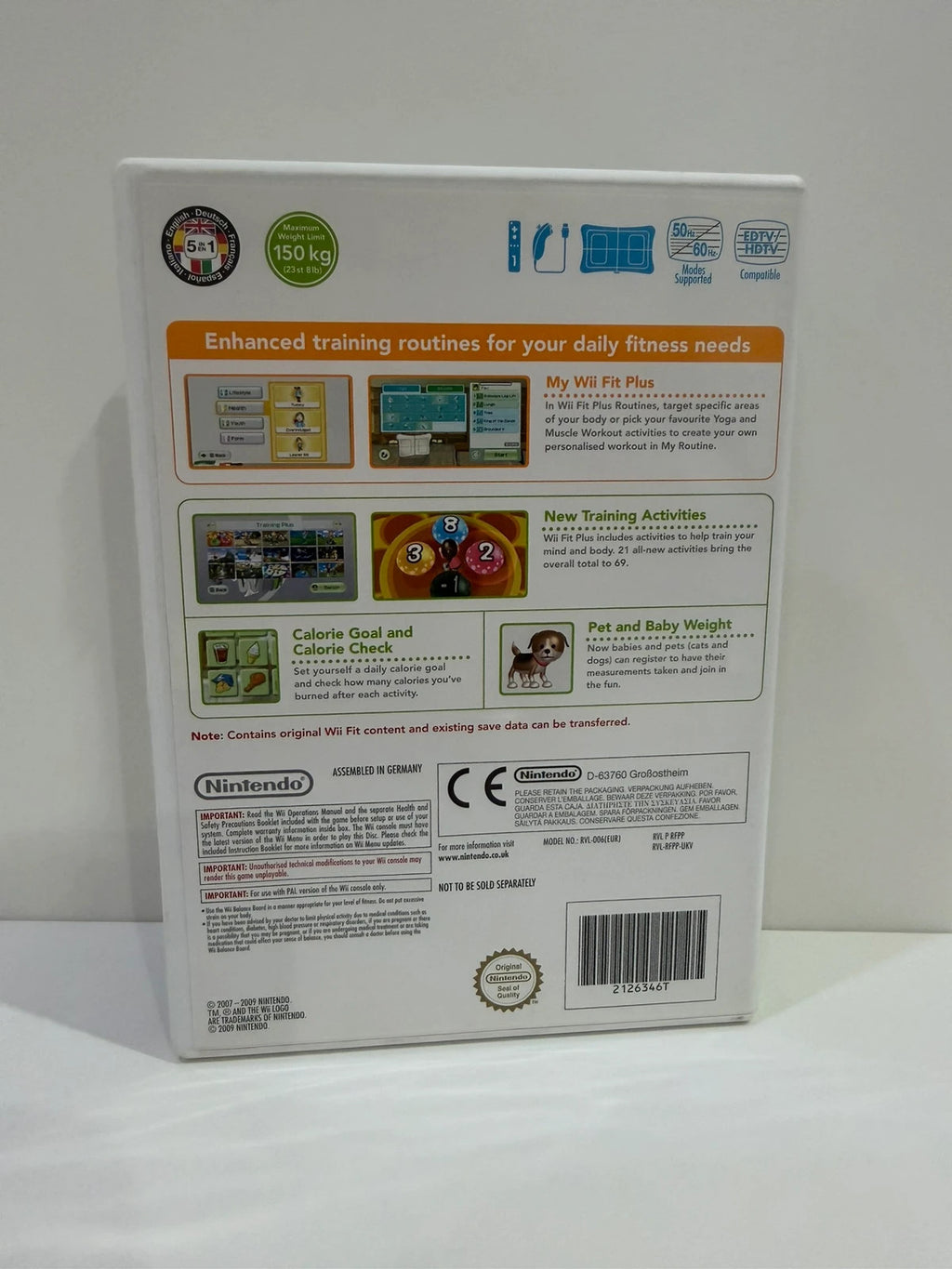 Nintendo Wii Fit Plus game disc and case, very good condition, no manual included.
