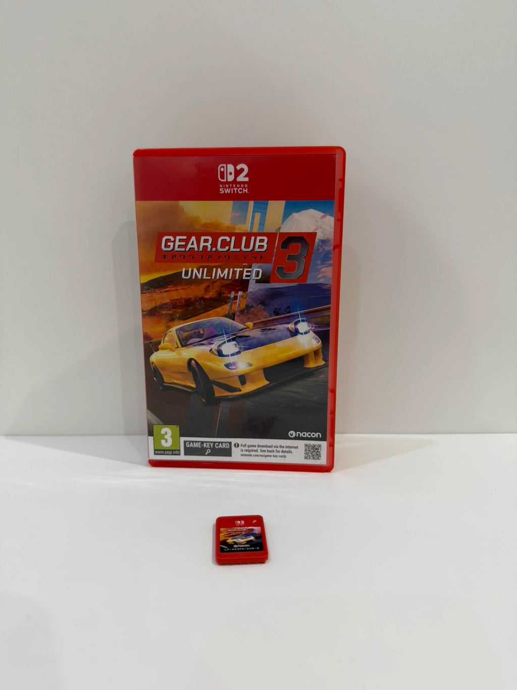 Gear Club Unlimited 3 video game cartridge and case for Nintendo Switch 2, very good condition.